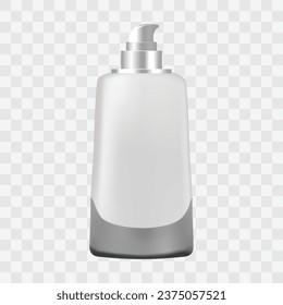 Vector bottle for liquid soap or lotion 3d vector mockup