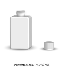 Vector bottle mockup  for drug