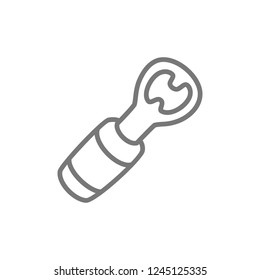 Vector bottle opener line icon. Symbol and sign illustration design. Isolated on white background