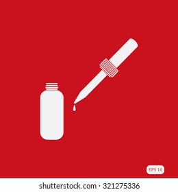 Vector bottle with pipette