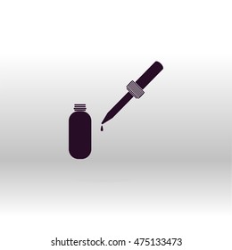 Vector bottle with pipette