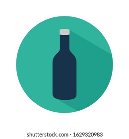 Vector bottle sign, flat icon