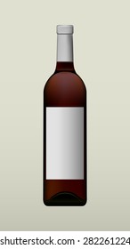 Vector bottle vine mock. Vector . Red