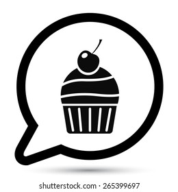 Vector bouillon bubble icon. File format eps 10