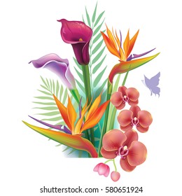 Buquete vectorial con flores