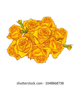 vector bouquet of flowers for the design of cards, invitations, price tags, poster