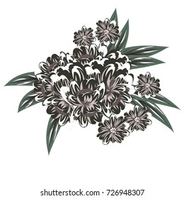 vector, bouquet of flowers for the design of cards, invitations, price tags, poster