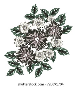 vector, bouquet of flowers for the design of cards, invitations, price tags, poster