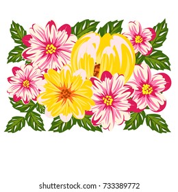 vector, bouquet of flowers for the design of cards, invitations, price tags, poster