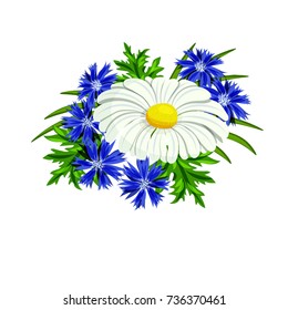 vector bouquet of flowers for the design of cards, invitations, price tags, poster