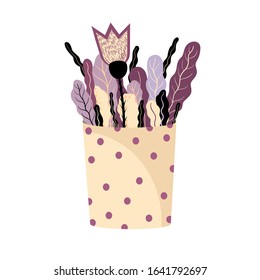  Vector bouquet of flowers. International woman day. Valentine’s Day. Hand drawn. T-shirt print design. Vector plants. Postcard and invitation card. 
