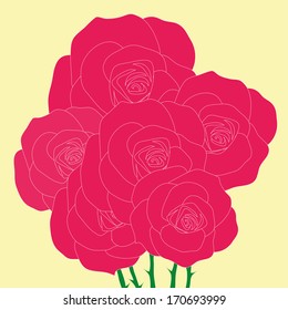 vector bouquet of roses