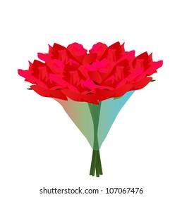 Vector - Bouquet of roses.Concept:To you.