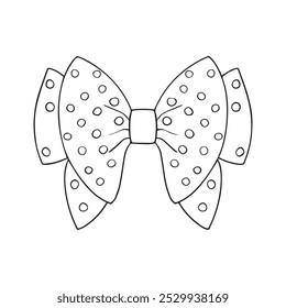 Arco vetorial para uma festa de aniversário. Desenho linear em preto e branco para o festival de ícones. Um esboço de desenho feito à mão sobre um fundo branco isolado.
