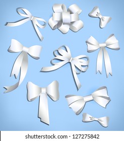 Vector bow collection. can be used banners, invitation, congratulation or website layout vector