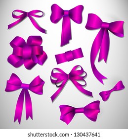 Vector bow collection. can be used banners, invitation, congratulation or website layout vector