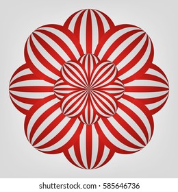 Vector bow, flower, gift ribbon.