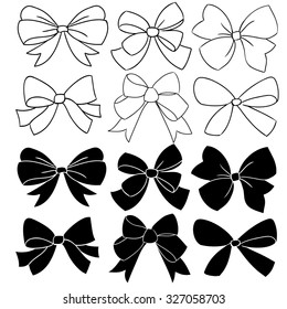 vector bow graphic collection