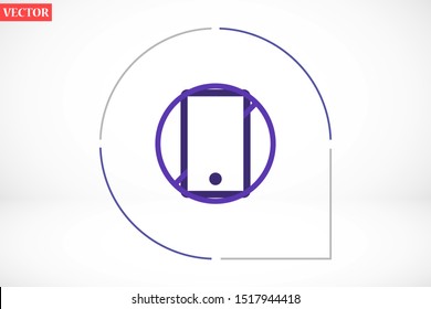 Vector bow phone icon. The phone is banned. Phone for communication. Prohibited talking on the phone Victor icon