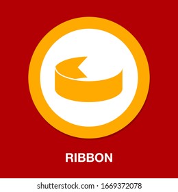 vector bow ribbon icon - ribbon bow illustration, holiday symbol - celebration element