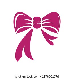 vector Bow ribbon illustration - celebration icon - christmas holiday decoration