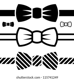 Vector Bow Tie Black Symbols