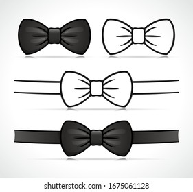 Vector bow tie design drawing