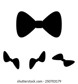 Vector Bow Tie icon set. Isometric effect