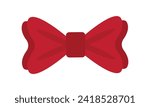 Vector bow tie illustrations on white background.