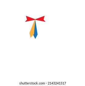 vector bow and tie logo or illustration