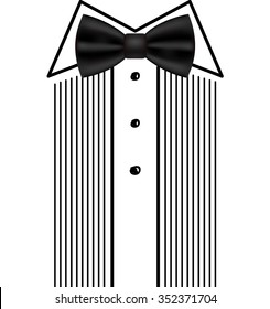 Vector bow tie tuxedo invitation design template holiday background