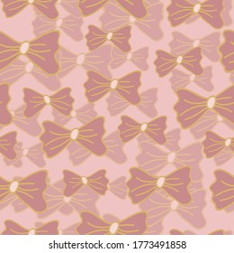Vintage de corbata de arco vectorial, fondo de patrón de repetición de fiesta art deco. Suave y femenina. Se puede aplicar a muchos proyectos creativos.