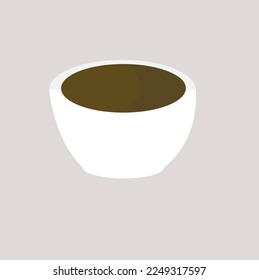 vector bowl containing soy sauce