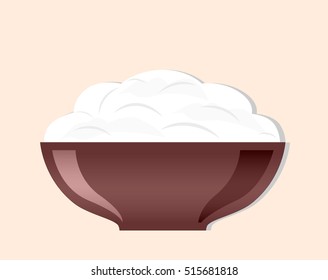 vector bowl dish isolated illustration