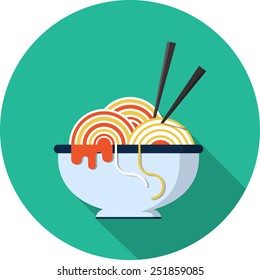 Vector Bowl of Noodles