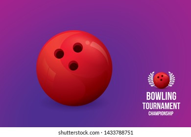 Vector of bowling background. Sports concept