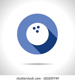 Vector bowling ball icon. Eps10