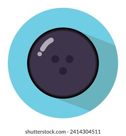 Vektorbowlingballsymbol.
Bowlingkugel-Illustration im minimalistischen Flachstil.