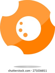 vector Bowling ball sign icon. Bowl web symbol
