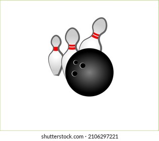 vector bowling design in colorful style can be used for logos and others