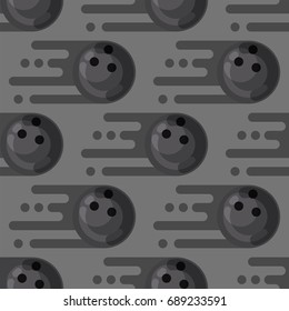 Vector bowling emblem design seamless pattern item design sport league teams success equipment champion illustration.