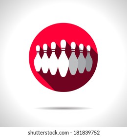 Vector bowling icon. Eps10