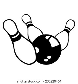 Vector of Bowling Logo / Bowling Badges / Bowling Printable T-shirt.  Suitable for t-shirt design or logo