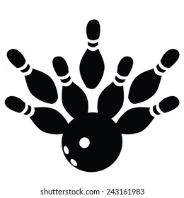 Vector of Bowling Logo / Bowling Badges / Bowling Printable T-shirt. Suitable for t-shirt design or logo