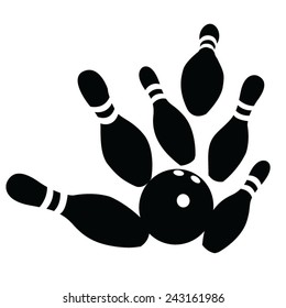 Vector of Bowling Logo / Bowling Badges / Bowling Printable T-shirt. Suitable for t-shirt design or logo