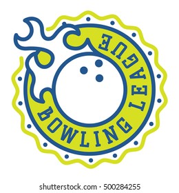 Vector bowling logo emblem and sport logo design element
