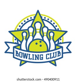 Vector bowling logo emblems.