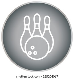 Vector Bowling Pins and Bowling Ball Set