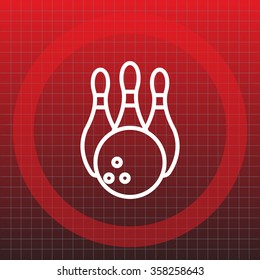 Vector Bowling Pins and Bowling Ball Set
