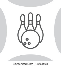 Vector Bowling Pins and Bowling Ball Set